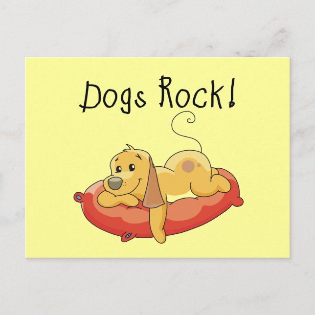 Postal Camisetas y regalos de la roca de los perros (Anverso)