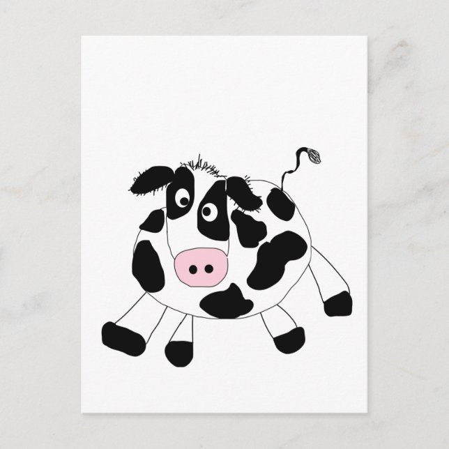 Postal Camisetas y regalos de la vaca de la granja (Anverso)