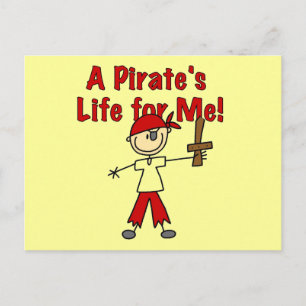 Postal Camisetas y regalos de la vida de pirata