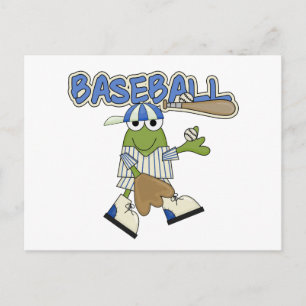 Postal Camisetas y regalos de lanzador de béisbol de rana