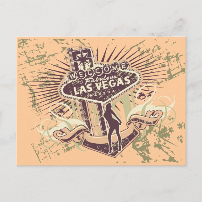 Postal Camisetas y regalos de Las Vegas Nevada (Anverso)