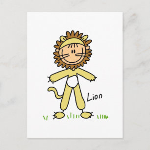Postal Camisetas y regalos de león disfrazado