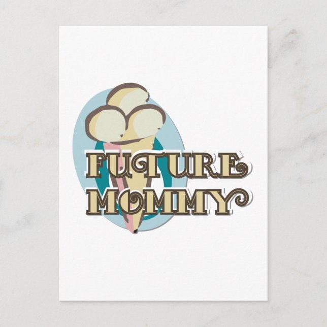 Postal Camisetas y regalos de mami de crema de hielo en e (Anverso)