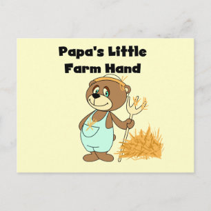 Postal Camisetas y regalos de mano de la pequeña granja d