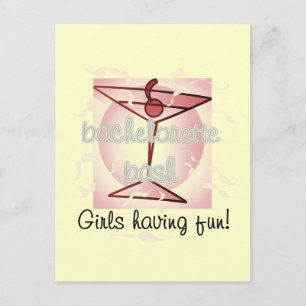 Postal Camisetas y regalos de Martini Bachelorette Bash