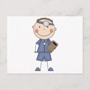 Postal Camisetas y regalos de Médica masculino