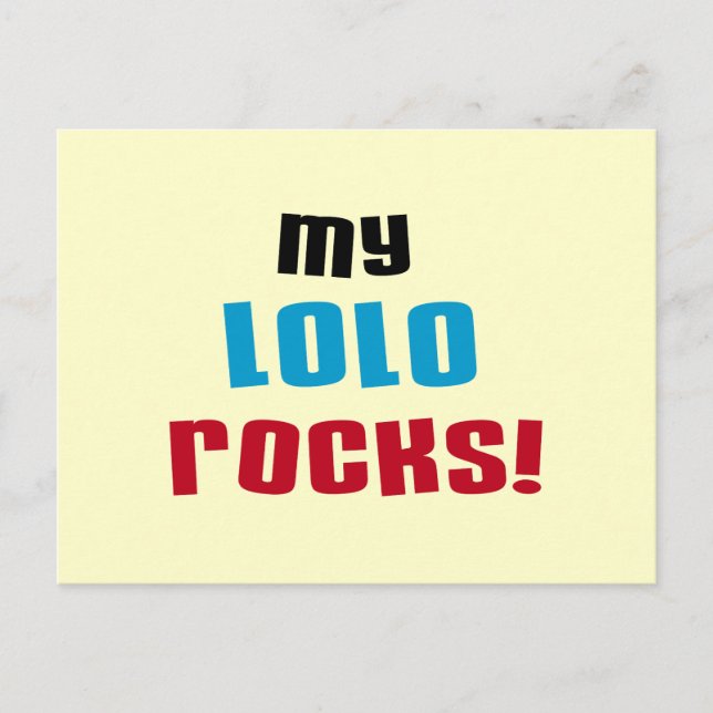 Postal Camisetas y regalos de My Lolo Rocks (Anverso)
