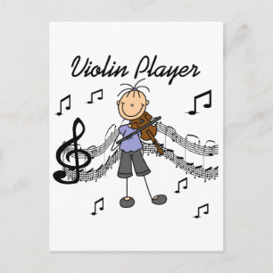 Postal Camisetas y regalos de niña violinista