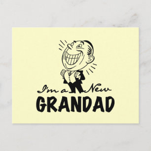 Postal Camisetas y regalos de nuevo abuelo sonrientes