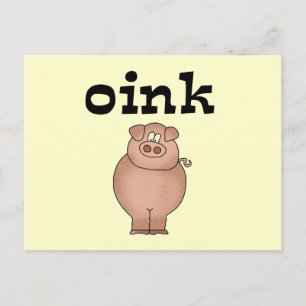 Postal Camisetas y regalos de Oink Pig