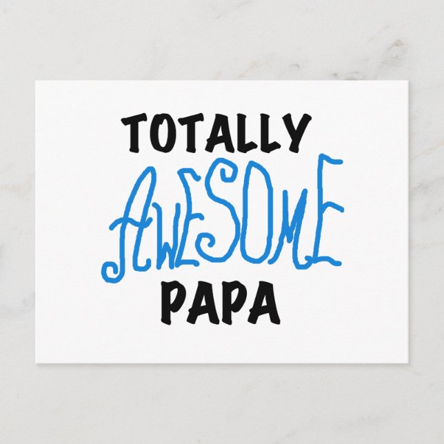 Postal Camisetas y regalos de papá totalmente asombrosos (Anverso)