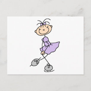 Postal Camisetas y regalos de patinadora artística con ve