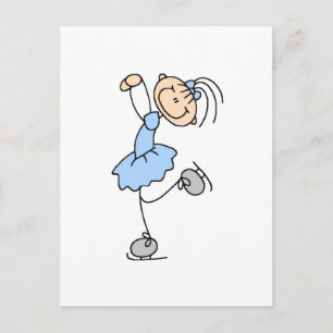Postal Camisetas y regalos de patinadora artística con ve