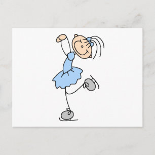 Postal Camisetas y regalos de patinadora artística con ve