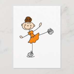 Postal Camisetas y regalos de patinadora artística con ve