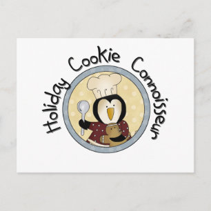 Postal Camisetas y regalos de Penguin Cookie Connoisseur
