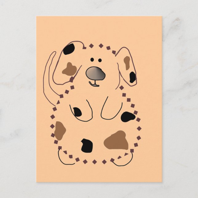 Postal Camisetas y regalos de perro de dibujos animados (Anverso)