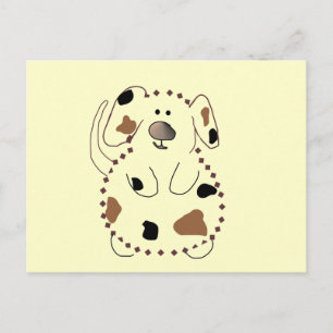 Postal Camisetas y regalos de perro de dibujos animados