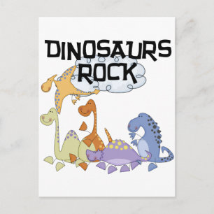 Postal Camisetas y regalos de rock para dinosaurios