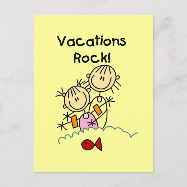 Postal Camisetas y regalos de Rock Vacations (Anverso)