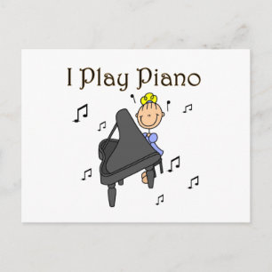 Postal Camisetas y regalos de Toco el piano
