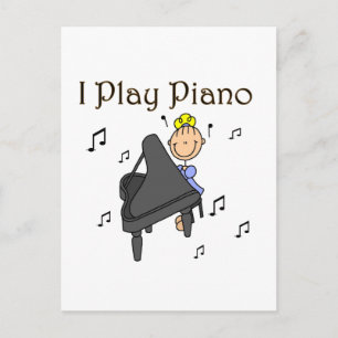 Postal Camisetas y regalos de Toco el piano
