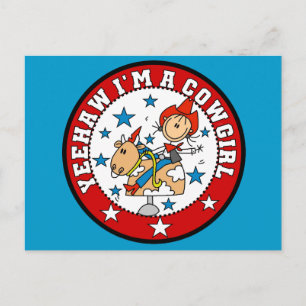 Postal Camisetas y regalos de vaquera Yee Haw