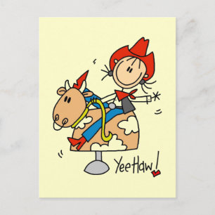 Postal Camisetas y regalos de vaquera Yee Haw