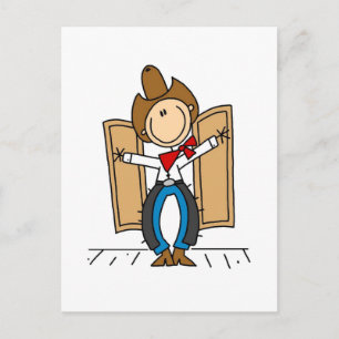 Postal Camisetas y regalos de vaquero en salón