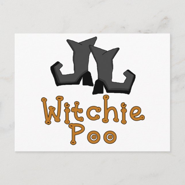 Postal Camisetas y regalos de Witchie Poo (Anverso)