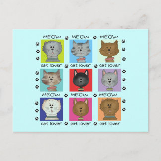 Postal Camisetas y regalos del amante del gato del