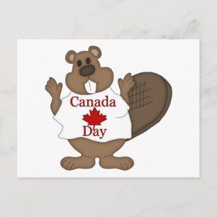 Postal Camisetas y regalos del castor del Día de Canadá