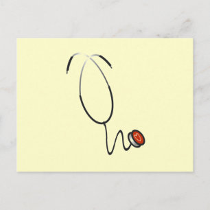 Postal Camisetas y regalos del estetoscopio