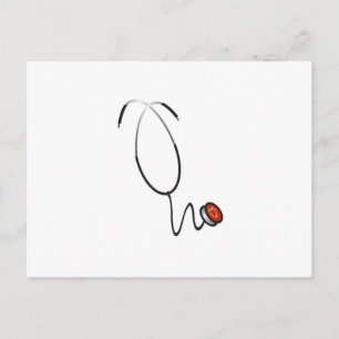 Postal Camisetas y regalos del estetoscopio