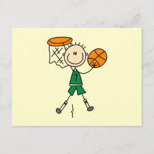 Postal Camisetas y regalos del Green Boy Basketball Playe