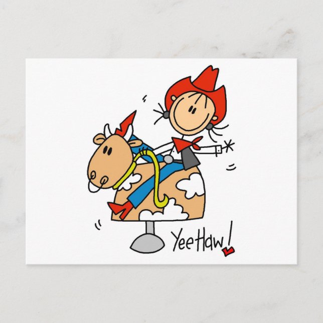 Postal Camisetas y regalos del Haw de Yee de la vaquera (Anverso)