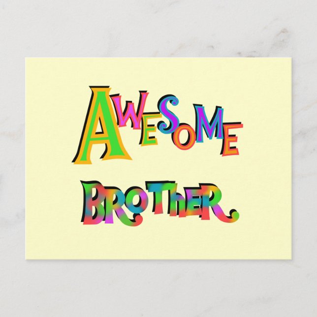 Postal Camisetas y regalos del Hermano Maravilloso (Anverso)