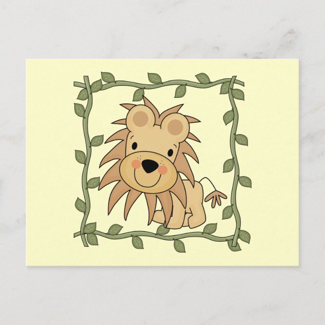 Postal Camisetas y regalos del león del bebé (Anverso)