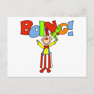 Postal Camisetas y regalos del payaso Boing