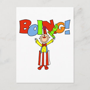 Postal Camisetas y regalos del payaso Boing