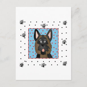 Postal Camisetas y regalos del perro de pastor alemán