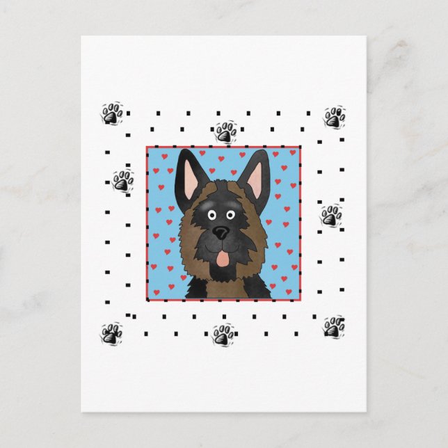 Postal Camisetas y regalos del perro de pastor alemán (Anverso)