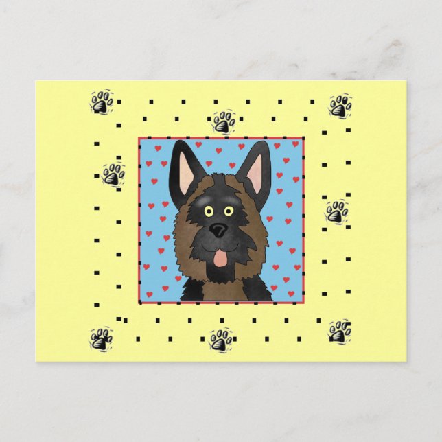 Postal Camisetas y regalos del perro de pastor alemán (Anverso)
