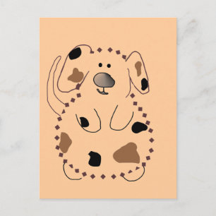 Postal Camisetas y regalos del perro del dibujo animado