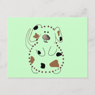 Postal Camisetas y regalos del perro del dibujo animado