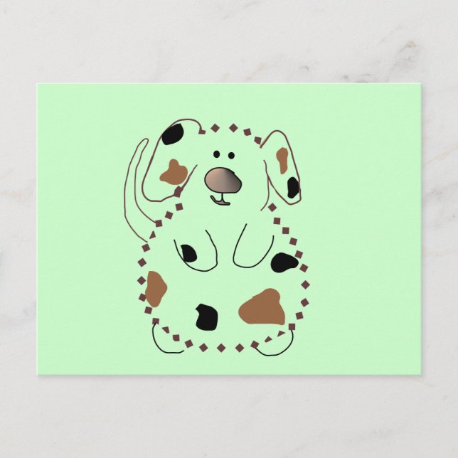 Postal Camisetas y regalos del perro del dibujo animado (Anverso)