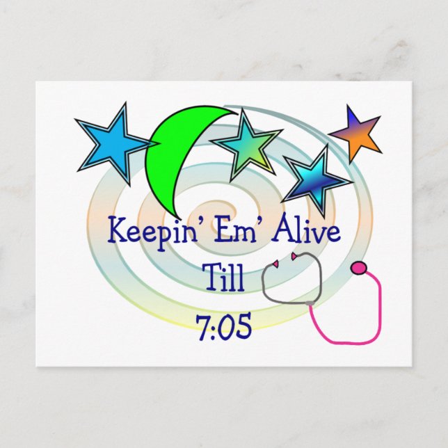 Postal Camisetas y regalos divertidos para enfermeras (Anverso)