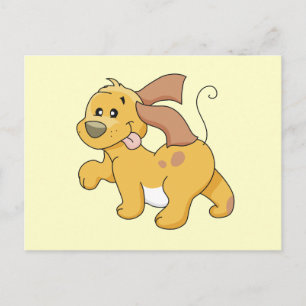Postal Camisetas y regalos felices de perro marrón