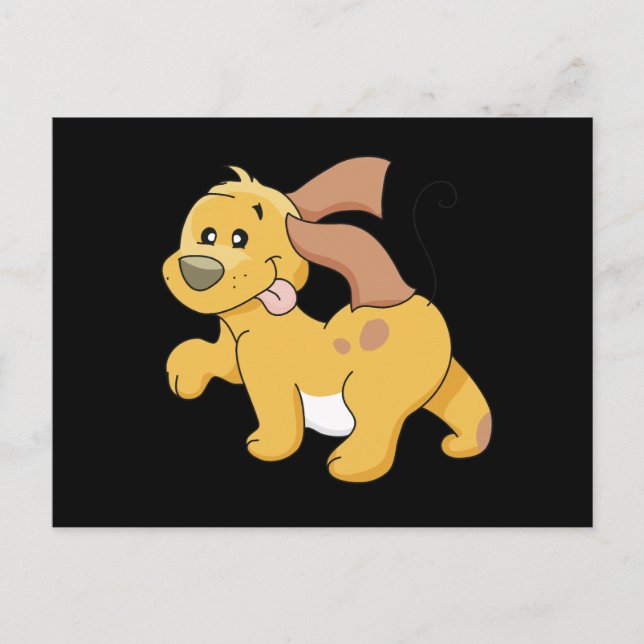 Postal Camisetas y regalos felices del perro de Brown (Anverso)