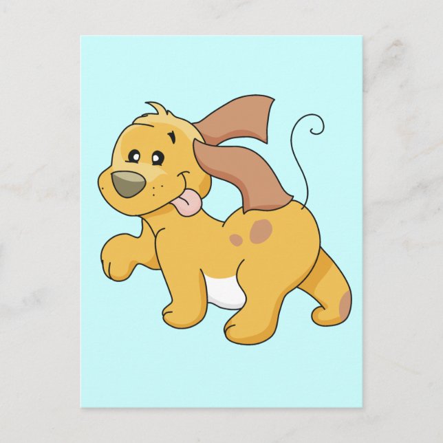 Postal Camisetas y regalos felices del perro de Brown (Anverso)